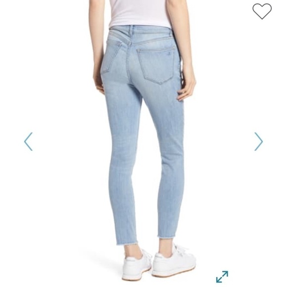 - NWT DL1961 Light Blue High Rise Farrow Skinny Jeans Metallic Dot Accents - Picture 2 of 13